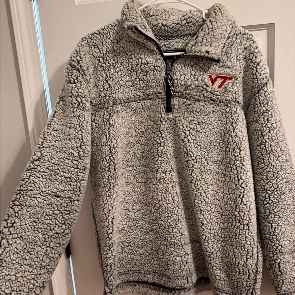 boxercraft Gray Sherpa Quarter-Zip with VT Patch